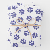 Doodle Paws, Hondenpoten, Navy Blue Paws Inpakpapier Vel (In situ)