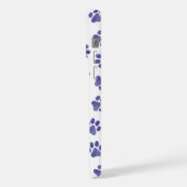 Doodle Paws, Hondenpoten, Navy Blue Paws iPhone Hoesje (Linkerkant)