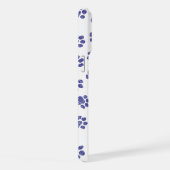 Doodle Paws, Hondenpoten, Navy Blue Paws iPhone Hoesje (Rechterkant)