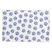 Doodle Paws, Hondenpoten, Navy Blue Paws Kussensloop (Achterkant)