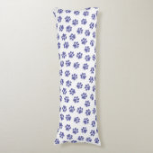 Doodle Paws, Hondenpoten, Navy Blue Paws Lichaamskussen (Voorkant Verticaal)