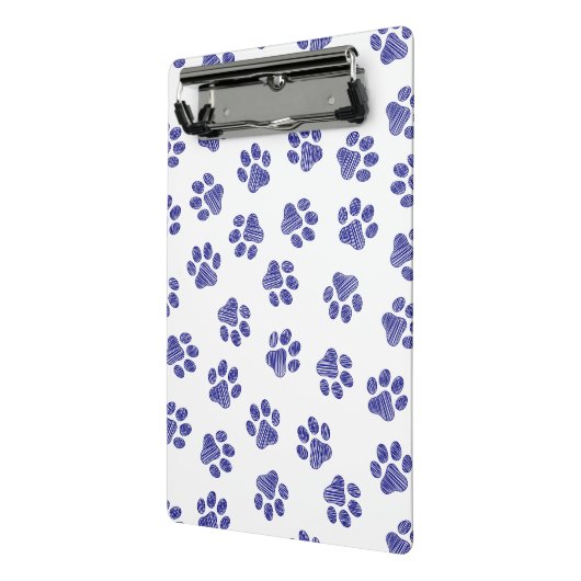 Doodle Paws, Hondenpoten, Navy Blue Paws Mini Klembord (Angled2)