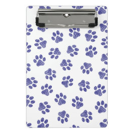 Doodle Paws, Hondenpoten, Navy Blue Paws Mini Klembord