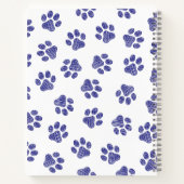 Doodle Paws, Hondenpoten, Navy Blue Paws Notitieboek (Achterkant)