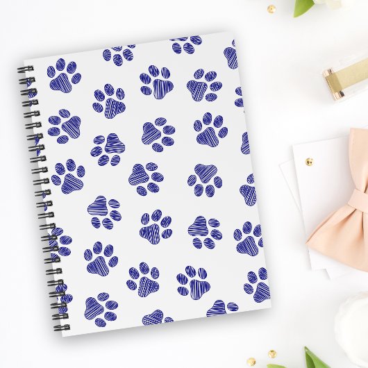 Doodle Paws, Hondenpoten, Navy Blue Paws Notitieboek
