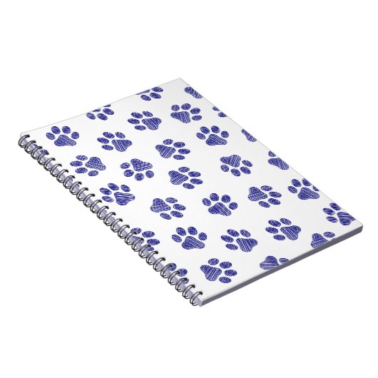 Doodle Paws, Hondenpoten, Navy Blue Paws Notitieboek (Rechterzijde)