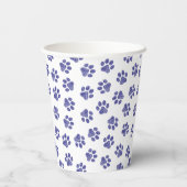 Doodle Paws, Hondenpoten, Navy Blue Paws Papieren Bekers (Achterkant)