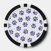 Doodle Paws, Hondenpoten, Navy Blue Paws Poker Chips (Voorkant)