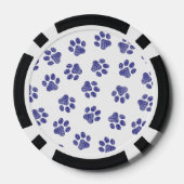 Doodle Paws, Hondenpoten, Navy Blue Paws Poker Chips (Achterkant)
