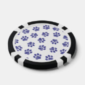 Doodle Paws, Hondenpoten, Navy Blue Paws Poker Chips (Enkel)
