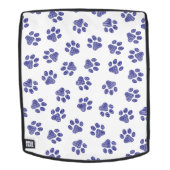 Doodle Paws, Hondenpoten, Navy Blue Paws Rugtassen (Verwijderbaar gezicht)