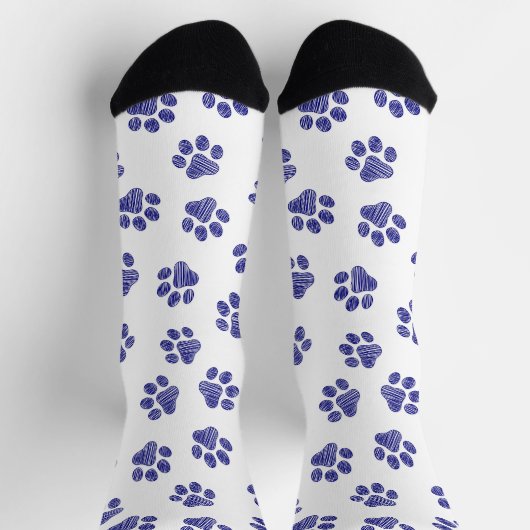 Doodle Paws, Hondenpoten, Navy Blue Paws Sokken (Top)