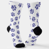 Doodle Paws, Hondenpoten, Navy Blue Paws Sokken (Gebogen)