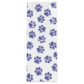 Doodle Paws, Hondenpoten, Navy Blue Paws Wijn Cadeautas (Voorkant)