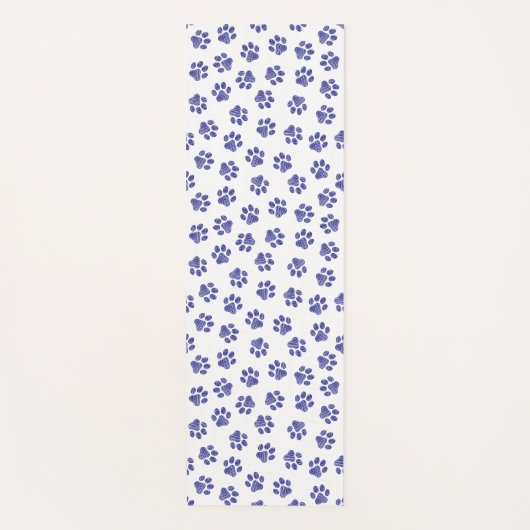 Doodle Paws, Hondenpoten, Navy Blue Paws Yogamat (Voorkant)