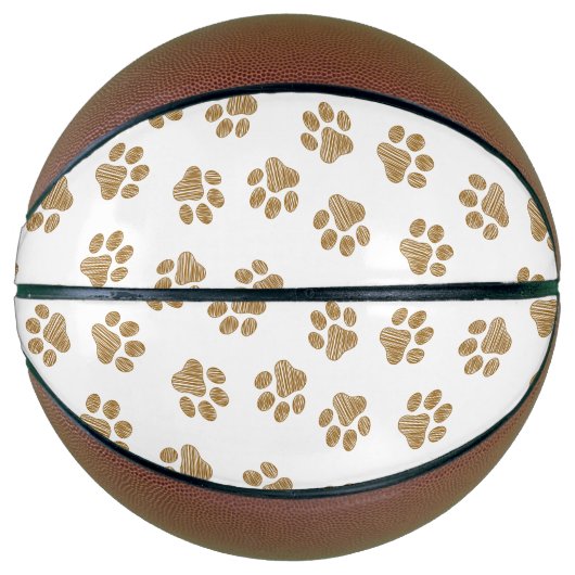 Doodle Paws, Hondenpoten, Sinaasappel Gold Paws Basketbal (Voorkant)