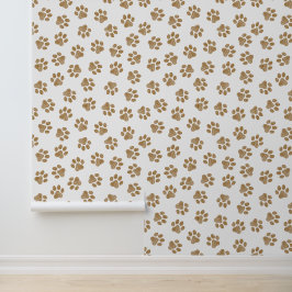 Doodle Paws, Hondenpoten, Sinaasappel Gold Paws Behang