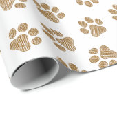 Doodle Paws, Hondenpoten, Sinaasappel Gold Paws Cadeaupapier (Rol Hoek)