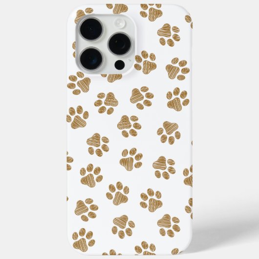 Doodle Paws, Hondenpoten, Sinaasappel Gold Paws Case-Mate iPhone Case (Achterkant)
