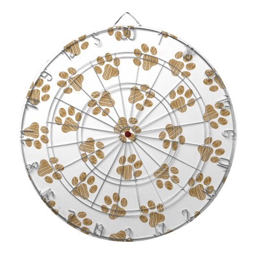 Doodle Paws, Hondenpoten, Sinaasappel Gold Paws Dartbord (Voorkant)