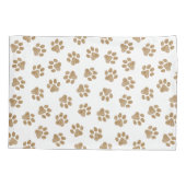 Doodle Paws, Hondenpoten, Sinaasappel Gold Paws Kussensloop (Achterkant)