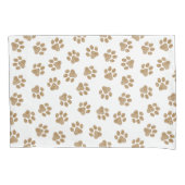 Doodle Paws, Hondenpoten, Sinaasappel Gold Paws Kussensloop (Voorkant)