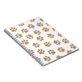 Doodle Paws, Hondenpoten, Sinaasappel Gold Paws Notitieboek (Rechterzijde)