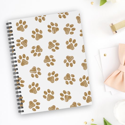 Doodle Paws, Hondenpoten, Sinaasappel Gold Paws Notitieboek
