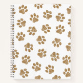 Doodle Paws, Hondenpoten, Sinaasappel Gold Paws Notitieboek (Voorkant)
