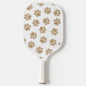 Doodle Paws, Hondenpoten, Sinaasappel Gold Paws Pickleball Paddle (Achterkant)
