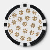 Doodle Paws, Hondenpoten, Sinaasappel Gold Paws Poker Chips (Voorkant)