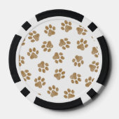 Doodle Paws, Hondenpoten, Sinaasappel Gold Paws Poker Chips (Achterkant)
