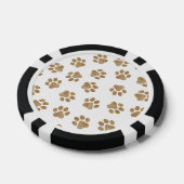 Doodle Paws, Hondenpoten, Sinaasappel Gold Paws Poker Chips (Enkel)