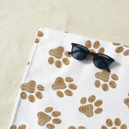 Doodle Paws, Hondenpoten, Sinaasappel Gold Paws Strandlaken