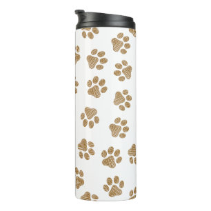 Doodle Paws, Hondenpoten, Sinaasappel Gold Paws Thermosbeker