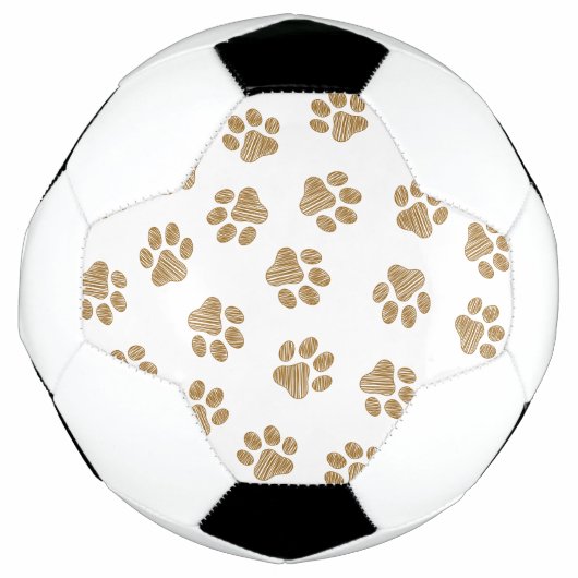 Doodle Paws, Hondenpoten, Sinaasappel Gold Paws Voetbal (Voorkant)