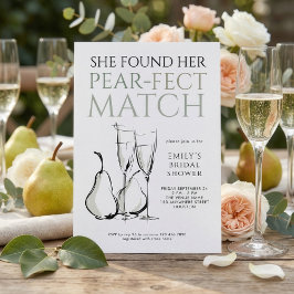 Doodle Pear-fect Match Bridal Shower Kaart
