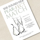 Doodle Pear-fect Match Bridal Shower Kaart