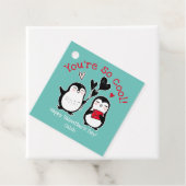 Doodle Penguin Valentijn Bedankjes Labels (In situ)