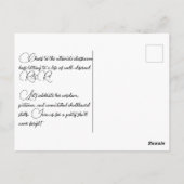 Doodle pensioen moderne bloem zwart briefkaart (Achterkant)