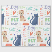 Doodle Pet Lovers Cadeaupapier (Vlak)