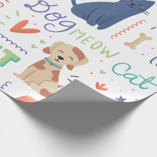 Doodle Pet Lovers Cadeaupapier (Hoek)