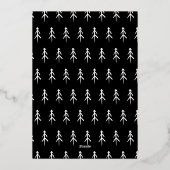 Doodle Photo Frame Christmas Folie Feestdagenkaart (Achterkant)