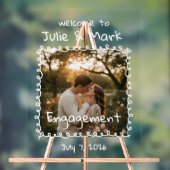 Doodle Photo Frame Engagement Party Welcome Acryl Bord (Neutraal)