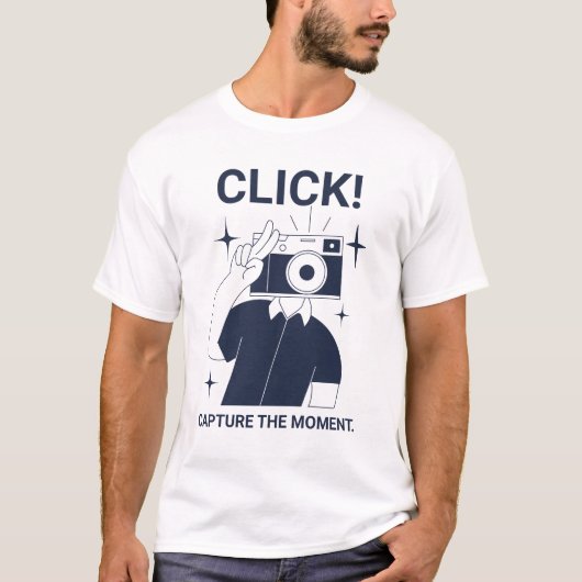 Doodle Photography T-Shirt – Creative Camera Sketc (Voorkant)