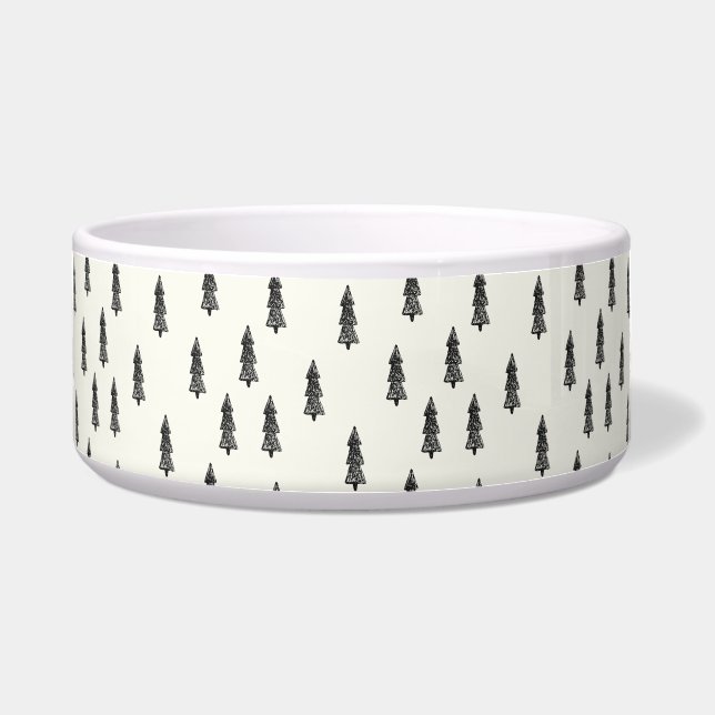 Doodle Pine Forest ⎢ Pet Bowl Voerbakje (Voorkant)