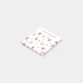 Doodle Pink en Red Hearts Post-it® Notes (Schuin)