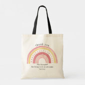 Doodle Pink Rainbow Cute Teacher Bedankt voor je c Tote Bag (Achterkant)
