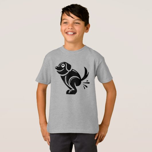 Doodle plicht de pooping pup t-shirt (Voorkant volledig)