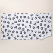 Doodle Poot, Hond Poot, Zwarte Poot Strandlaken (Voorkant)